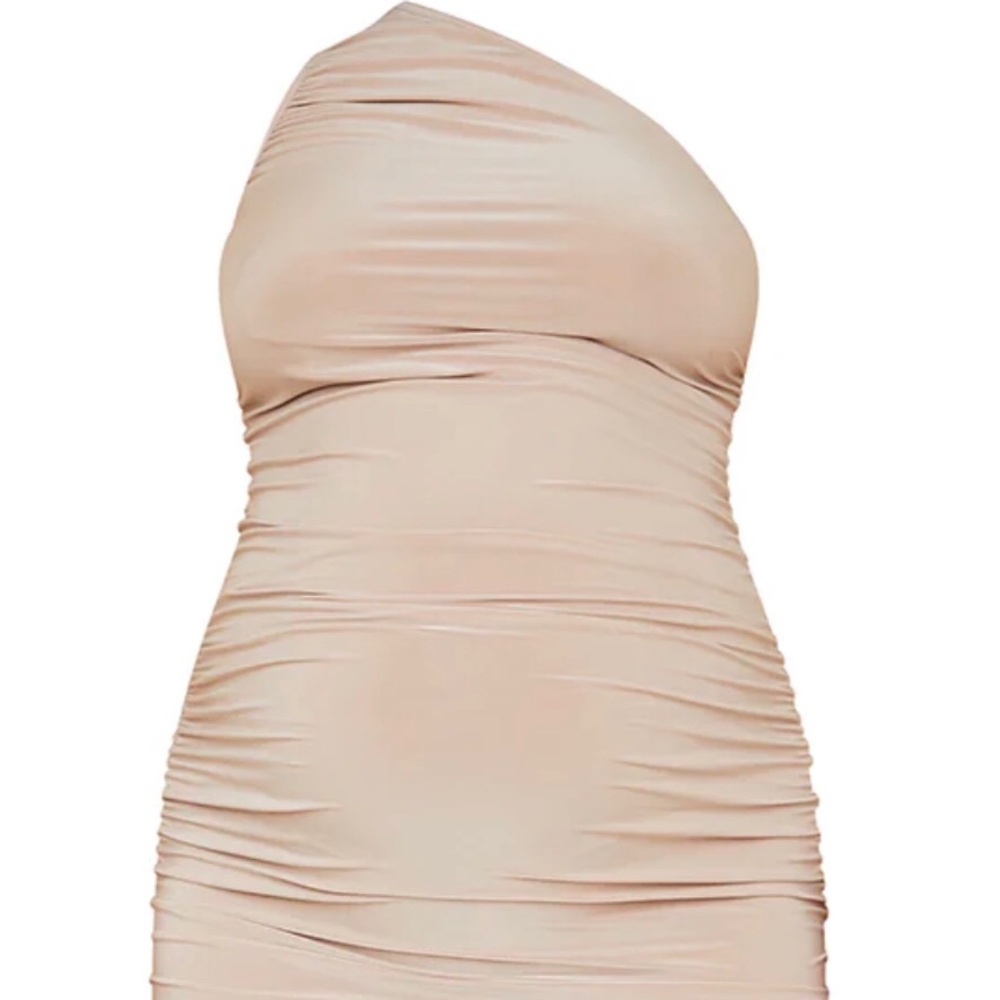 Maternity Stone Slinky One Shoulder Maxi Dress